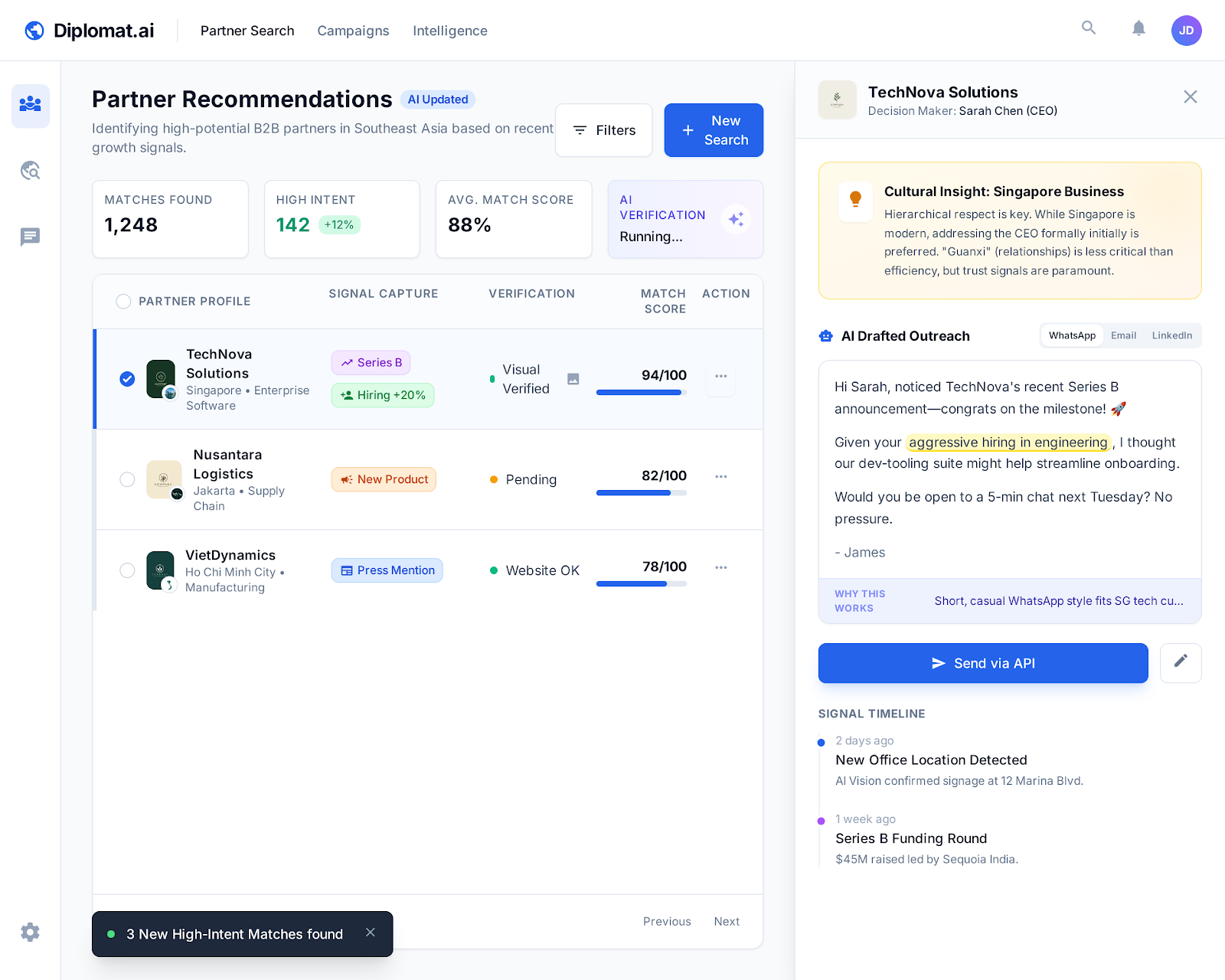 Custom AI product interface